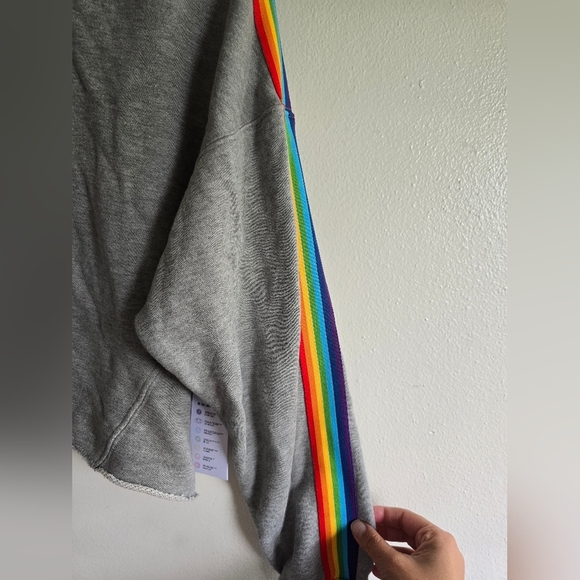 NEW! Spiritual Gangster, Cropped Pullover - Rainbow, Size Med, MSRP $148 - Picture 6 of 9